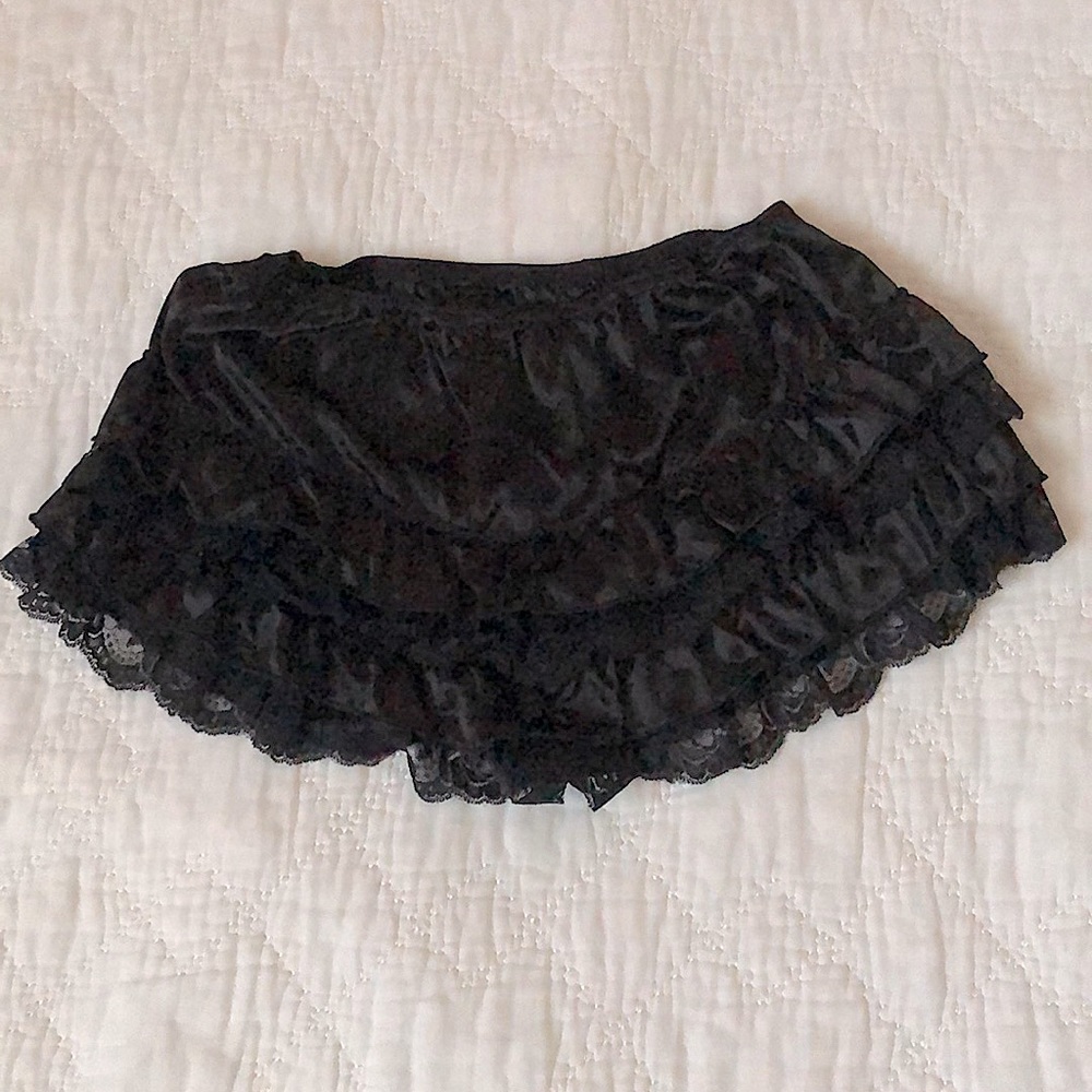 COPY - Satin Lolita Casual Lace Drawers in black lace